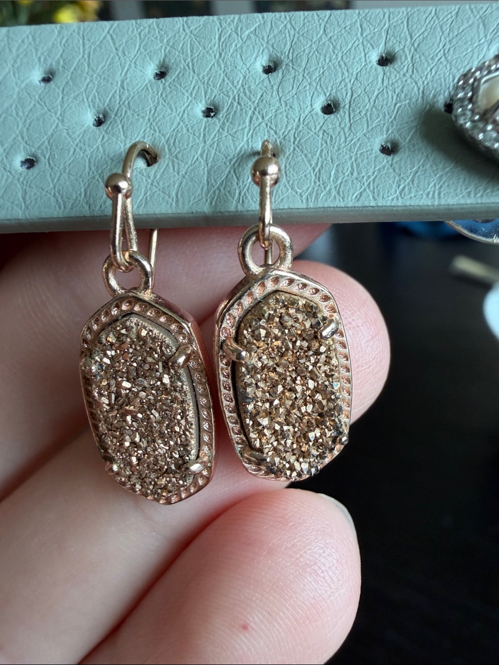 Rose Gold Druzy Drop Earrings - Kendra Scott